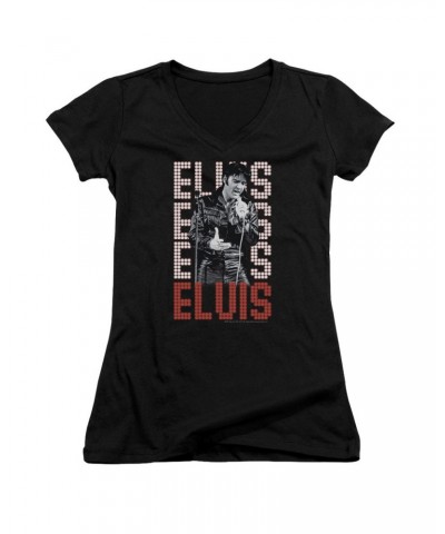 Elvis Presley Junior's V-Neck Shirt | 1968 Junior's Tee $7.92 Shirts