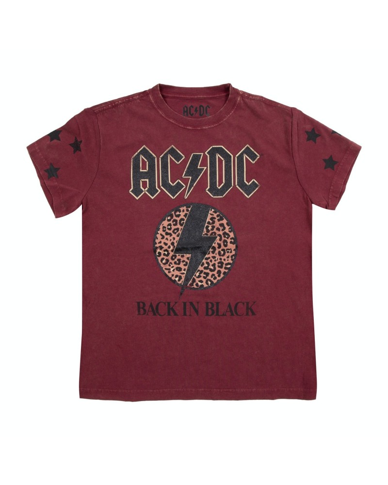 AC/DC Back in Black Leopard Print Logo T-shirt $11.10 Shirts