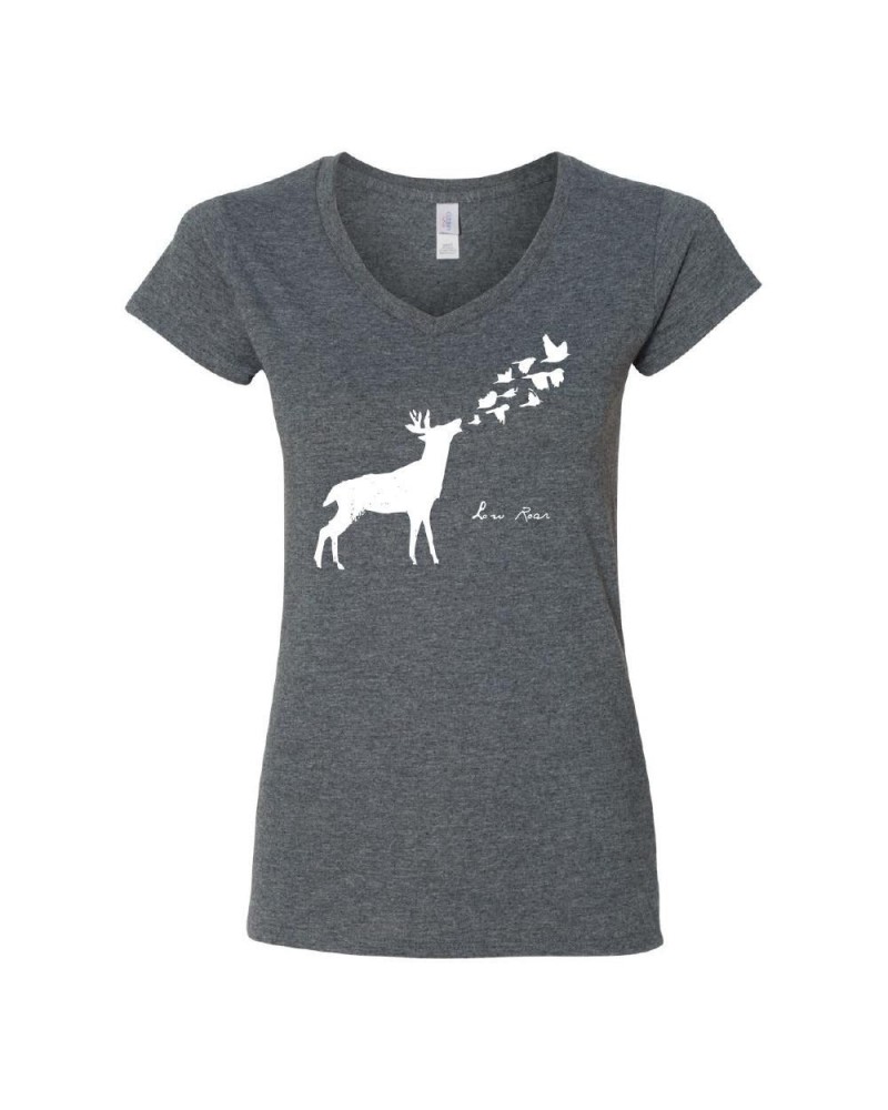 Low Roar Deer & Birds Women’s Grey T-Shirt $11.75 Shirts