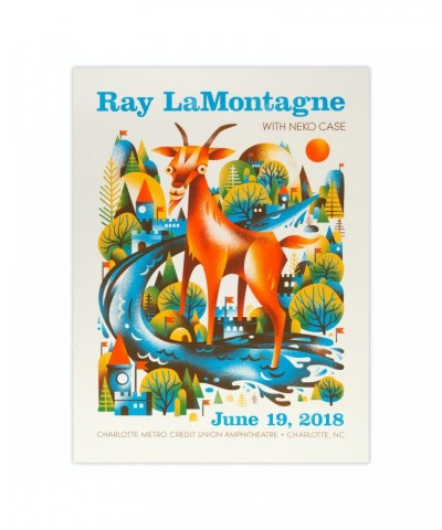 Ray LaMontagne Part Of The Light Tour 2018 - 6/19 Charlotte NC Poster $9.00 Decor