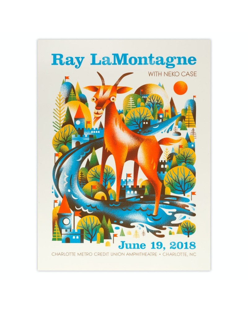 Ray LaMontagne Part Of The Light Tour 2018 - 6/19 Charlotte NC Poster $9.00 Decor