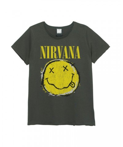 Nirvana T Shirt - Worn Out Smiley Amplified Vintage $14.69 Shirts