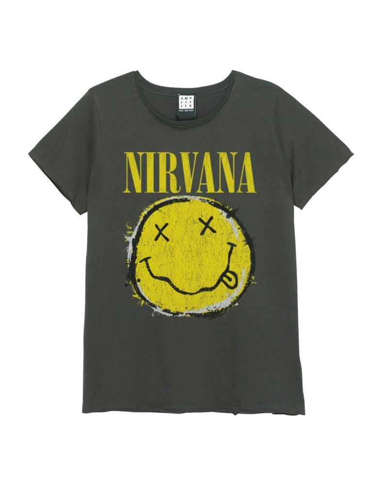 Nirvana T Shirt - Worn Out Smiley Amplified Vintage $14.69 Shirts