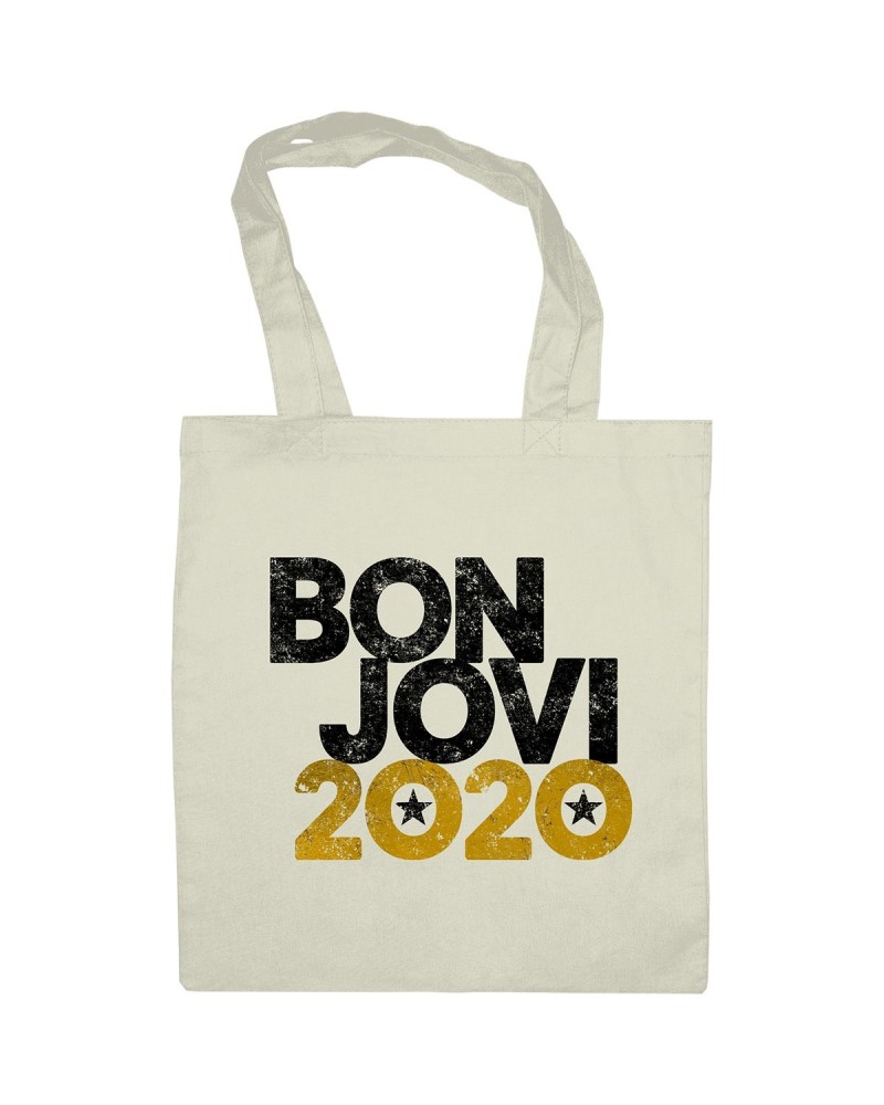 Bon Jovi 2020 Tote Bag Natural $7.60 Bags