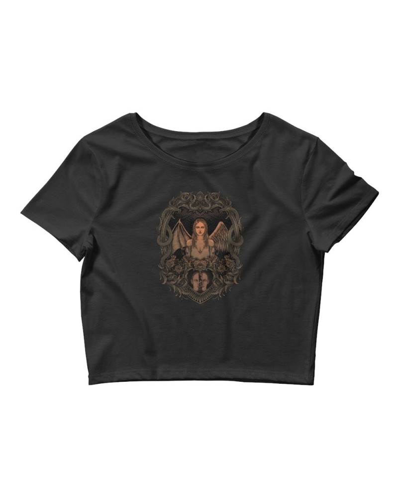 John Wiebe Crazy Angel Women's Cropped T-Shirt $6.47 Shirts