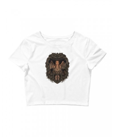 John Wiebe Crazy Angel Women's Cropped T-Shirt $6.47 Shirts