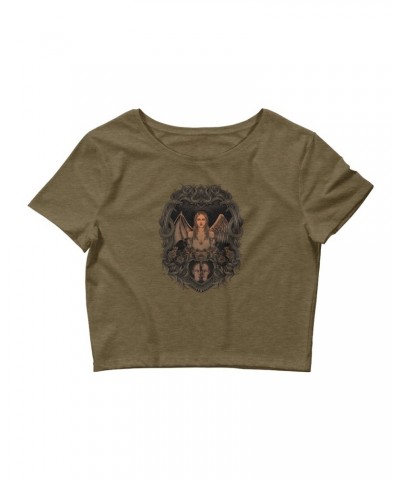 John Wiebe Crazy Angel Women's Cropped T-Shirt $6.47 Shirts