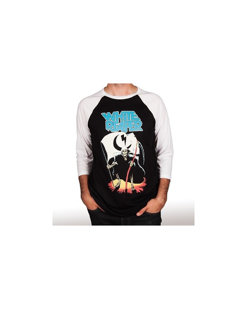 White Reaper Fear the Reaper (3/4 Sleeve) 3/4 Sleeve Baseball Tee (Medium) $8.28 Shirts