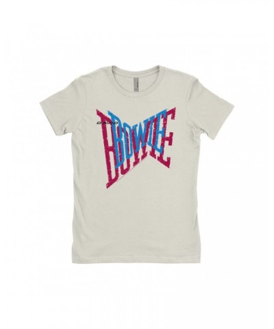 David Bowie Ladies' Boyfriend T-Shirt | Double Logo Shirt $8.48 Shirts