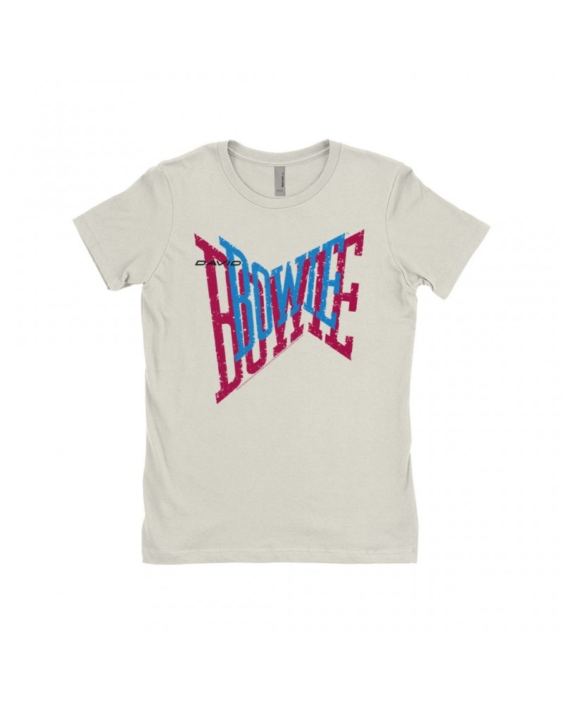 David Bowie Ladies' Boyfriend T-Shirt | Double Logo Shirt $8.48 Shirts