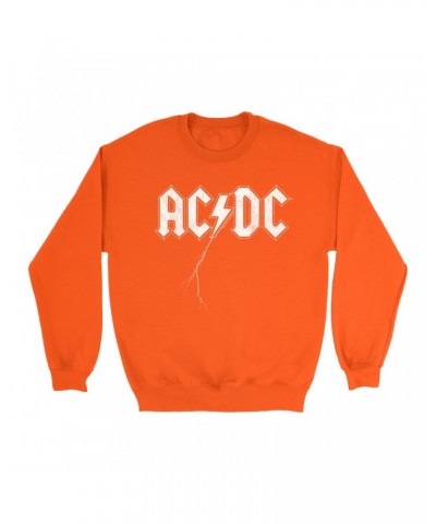 AC/DC Bright Colored Sweatshirt | Lightning Strike Logo Sweatshirt $16.08 Sweatshirts