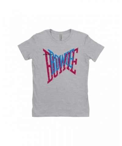 David Bowie Ladies' Boyfriend T-Shirt | Double Logo Shirt $8.48 Shirts