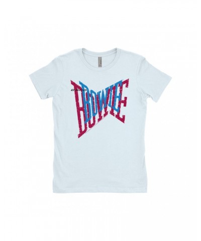 David Bowie Ladies' Boyfriend T-Shirt | Double Logo Shirt $8.48 Shirts