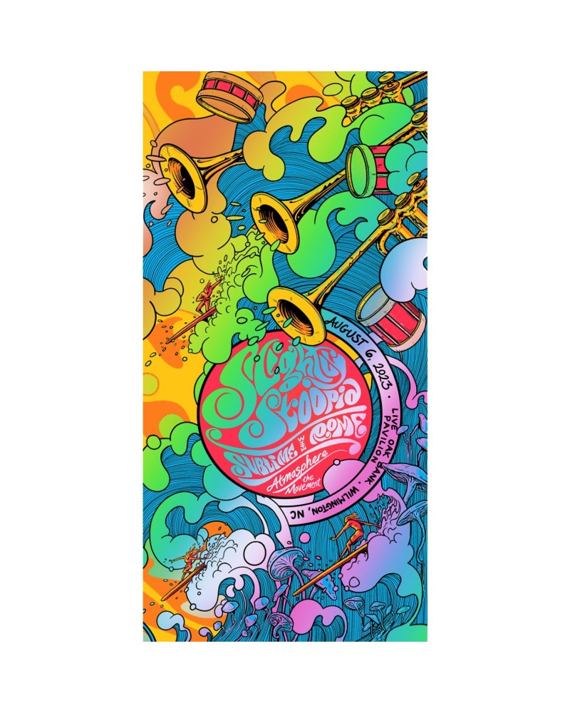 Slightly Stoopid 8/6/23 Wilmington NC Foil Show Poster by James Flames (Well Traveled) $36.80 Decor