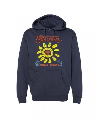 Santana Africa Speaks Slate Blue Heavyweight Hoodie $20.00 Sweatshirts