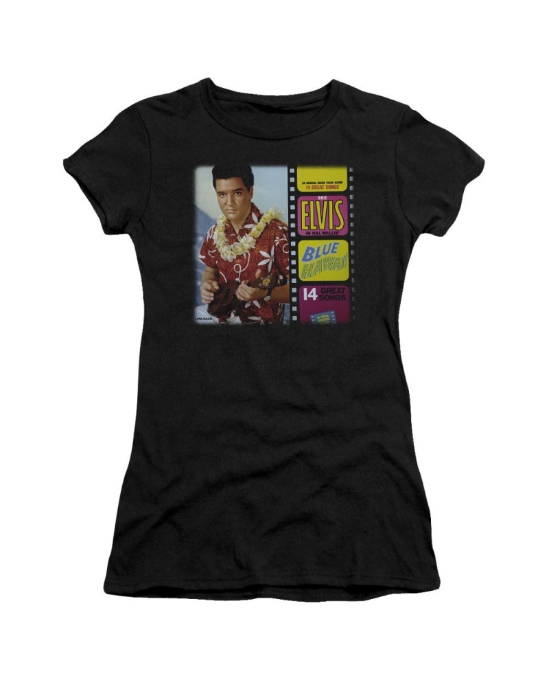 Elvis Presley Juniors Shirt | BLUE HAWAII ALBUM Juniors T Shirt $5.94 Shirts