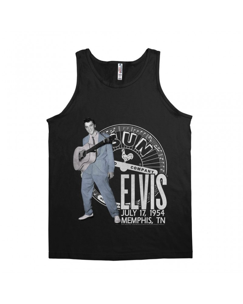 Elvis Presley Sun Records Unisex Tank Top | Live In Concert July 1954 Sun Records Shirt $9.23 Shirts