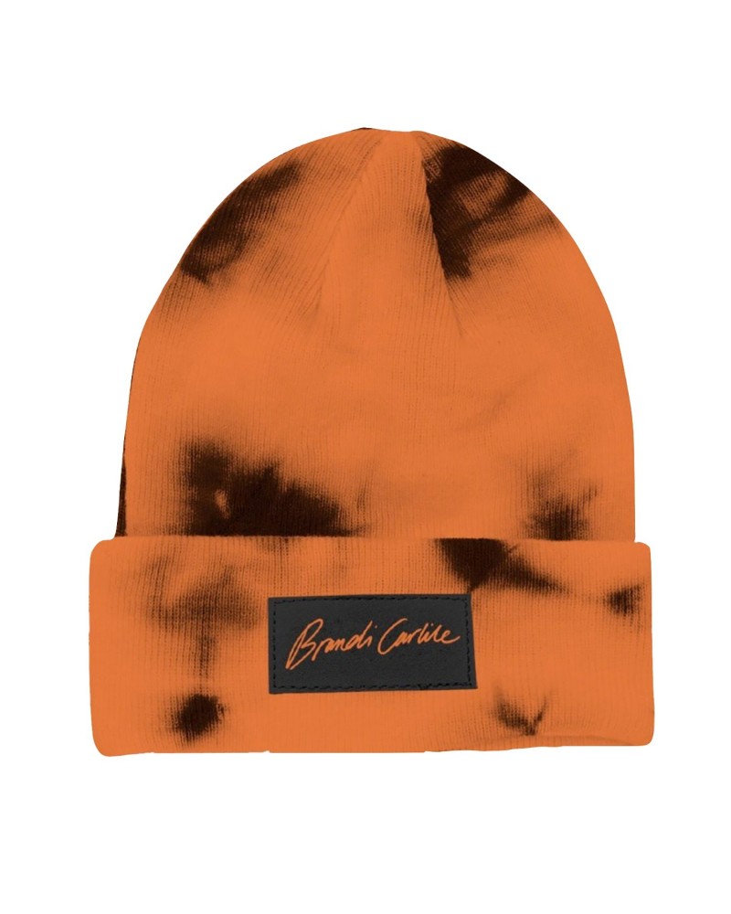 Brandi Carlile Logo Orange Tie Dye Beanie $12.00 Hats