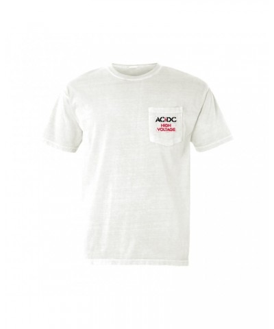 AC/DC T-Shirt | High Voltage Spray Paint Design Pocket T-shirt $14.68 Shirts