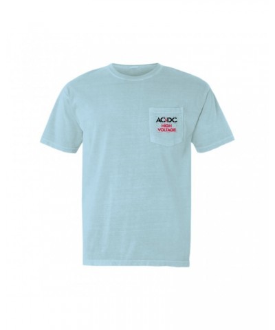 AC/DC T-Shirt | High Voltage Spray Paint Design Pocket T-shirt $14.68 Shirts