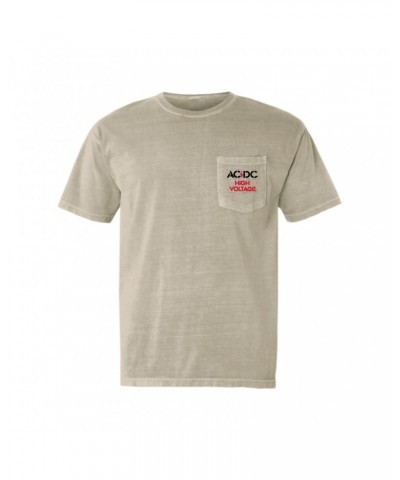 AC/DC T-Shirt | High Voltage Spray Paint Design Pocket T-shirt $14.68 Shirts