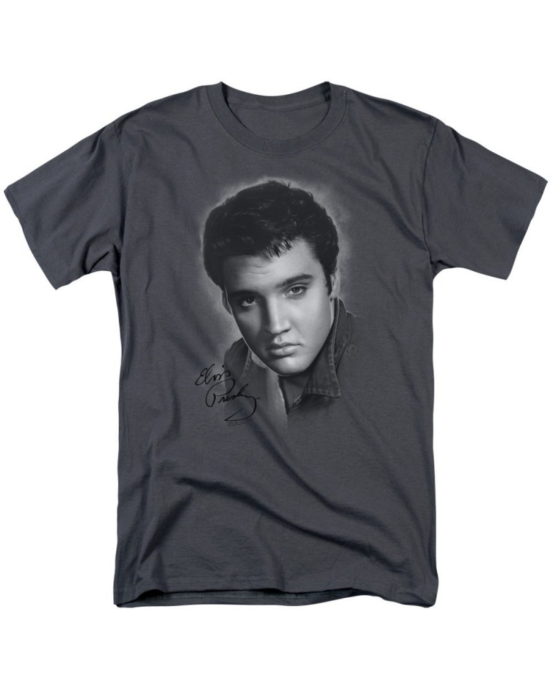 Elvis Presley Shirt | GREY PORTRAIT T Shirt $8.10 Shirts