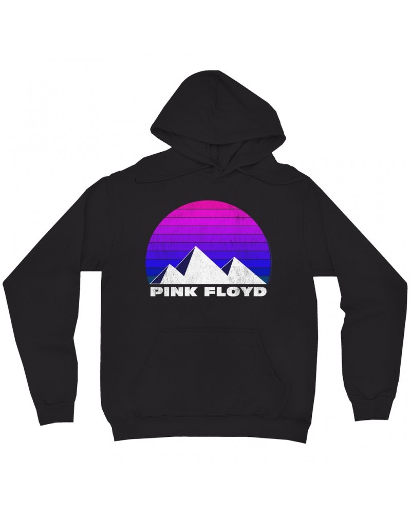 Pink Floyd Hoodie | Dark Side Pyramids Design Distressed Hoodie $13.98 Sweatshirts