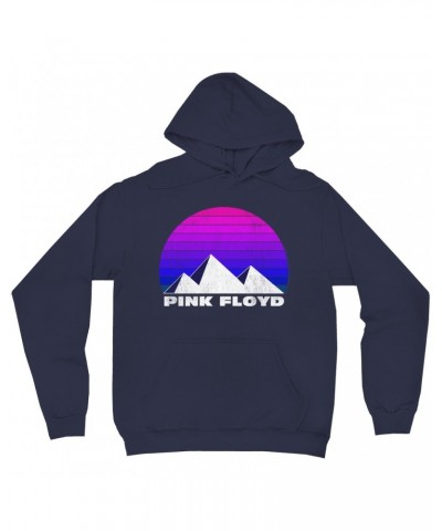 Pink Floyd Hoodie | Dark Side Pyramids Design Distressed Hoodie $13.98 Sweatshirts