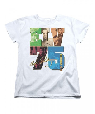 Elvis Presley Women's Shirt | BIRTHDAY 2010 Ladies Tee $6.97 Shirts