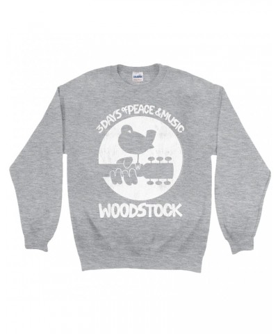 Woodstock Sweatshirt | Bird And Guitar All In White Sweatshirt $12.93 Sweatshirts