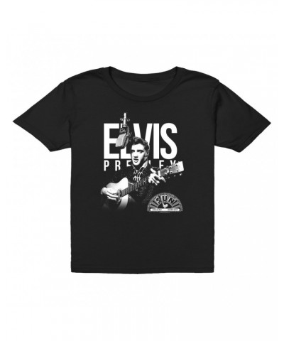 Elvis Presley Kids T-Shirt | Performing In White With Logo Kids T-Shirt $11.98 Kids