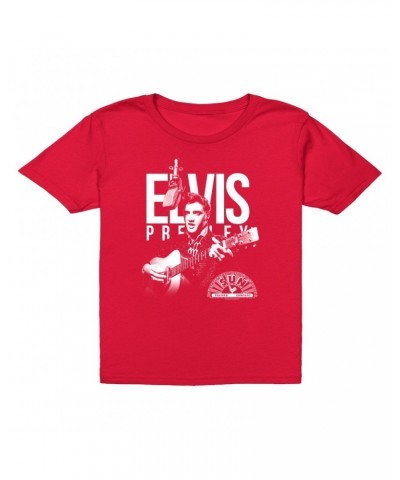 Elvis Presley Kids T-Shirt | Performing In White With Logo Kids T-Shirt $11.98 Kids