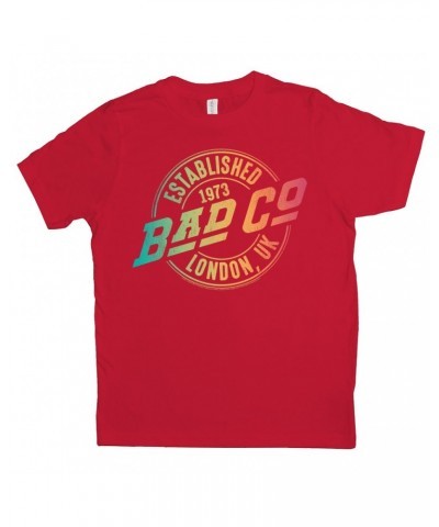 Bad Company Kids T-Shirt | Rainbow Ombre Est. 1973 London Logo Kids Shirt $8.03 Kids