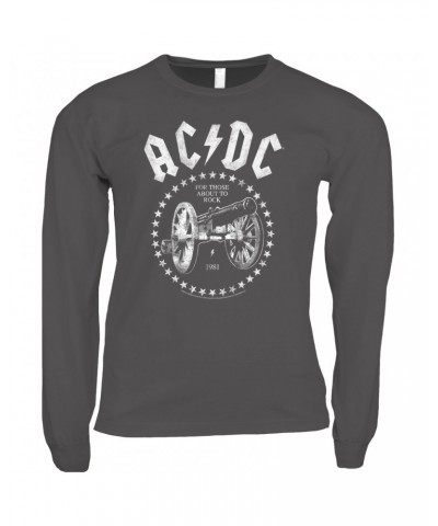 AC/DC Long Sleeve Shirt | For Those About To Rock 1981 Shirt $9.28 Shirts