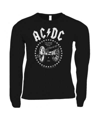 AC/DC Long Sleeve Shirt | For Those About To Rock 1981 Shirt $9.28 Shirts