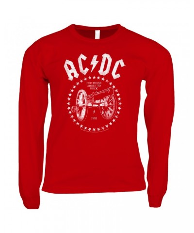 AC/DC Long Sleeve Shirt | For Those About To Rock 1981 Shirt $9.28 Shirts