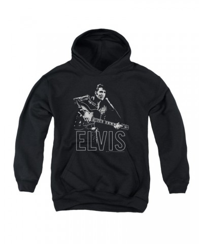 Elvis Presley Youth Hoodie | GUITAR IN HAND Pull-Over Sweatshirt $8.70 Sweatshirts