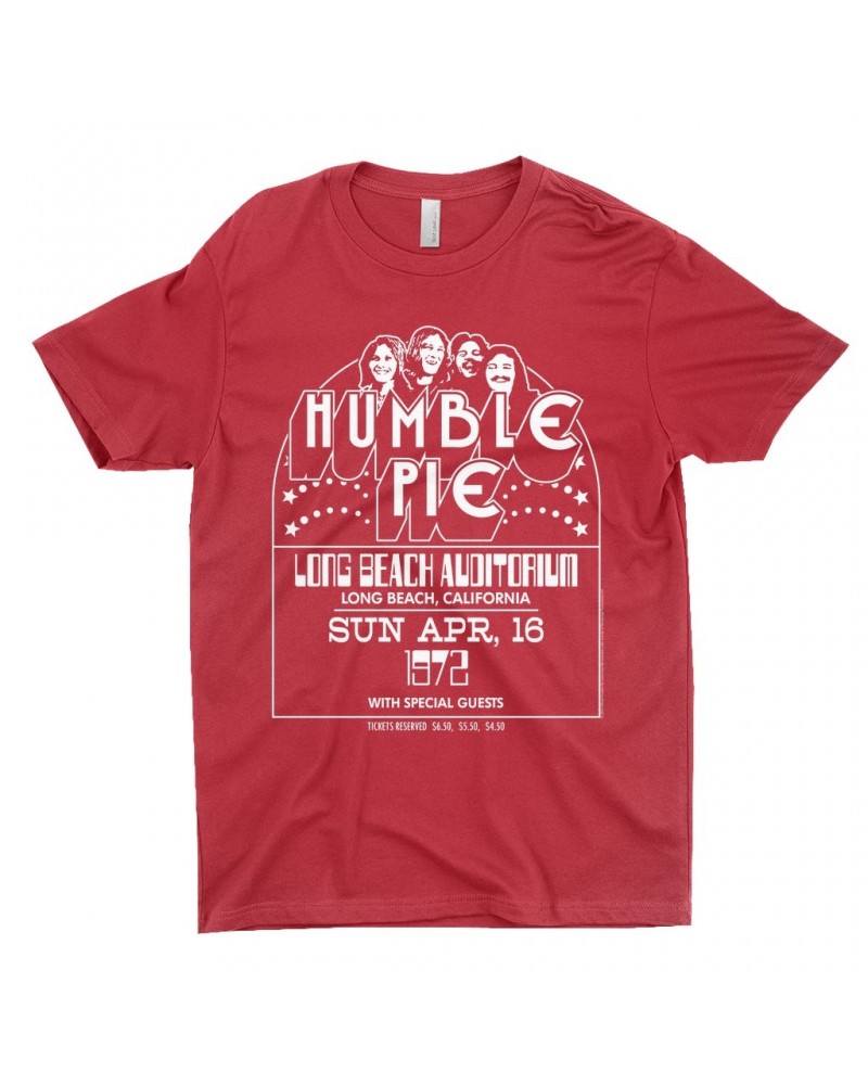 Humble Pie T-Shirt | Long Beach Auditorium 1972 Shirt $7.73 Shirts