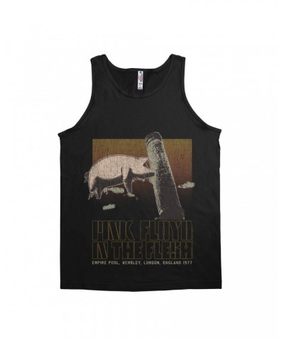 Pink Floyd Unisex Tank Top | In The Flesh London England 1977 Distressed Shirt $8.98 Shirts