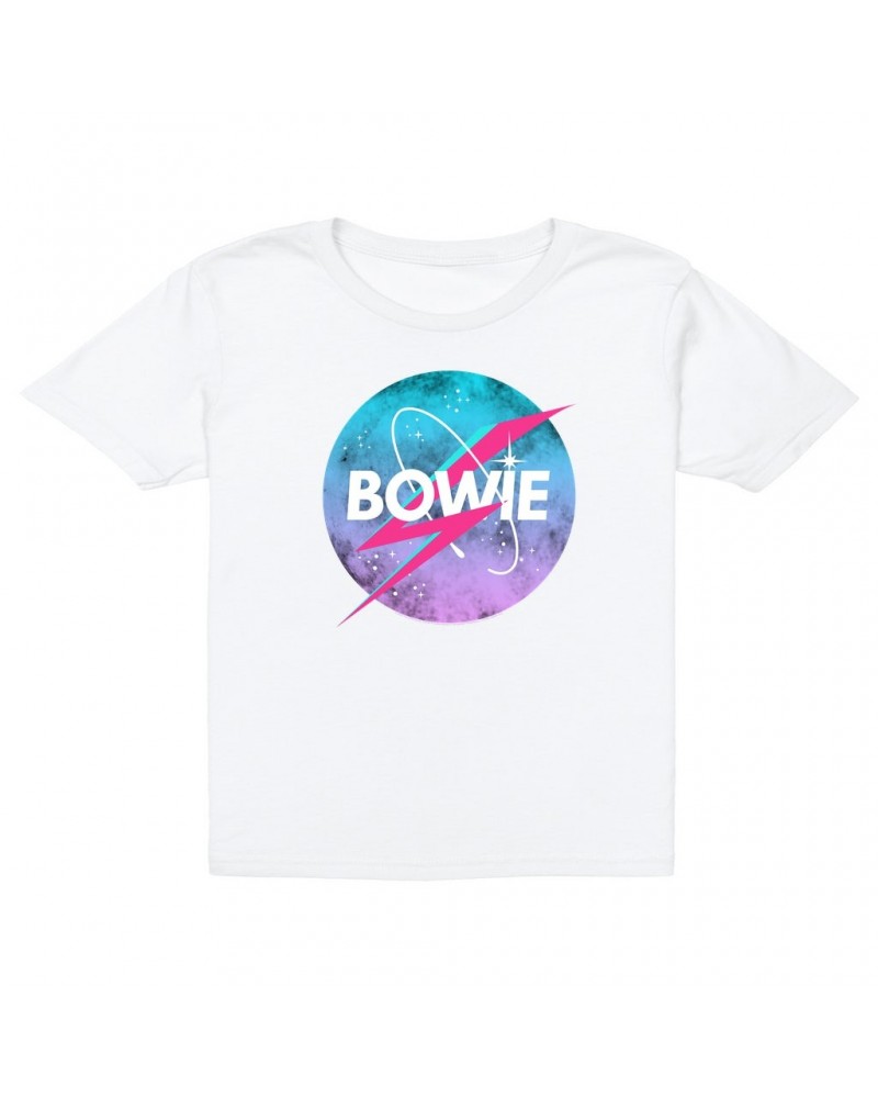 David Bowie Kids T-Shirt | Pastel Bowie NASA Inspired Logo Kids T-Shirt $12.48 Kids