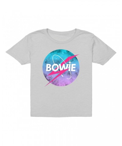 David Bowie Kids T-Shirt | Pastel Bowie NASA Inspired Logo Kids T-Shirt $12.48 Kids