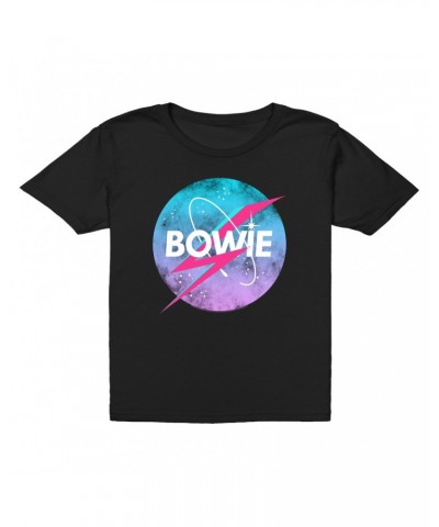 David Bowie Kids T-Shirt | Pastel Bowie NASA Inspired Logo Kids T-Shirt $12.48 Kids