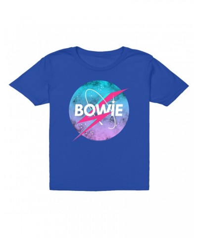 David Bowie Kids T-Shirt | Pastel Bowie NASA Inspired Logo Kids T-Shirt $12.48 Kids