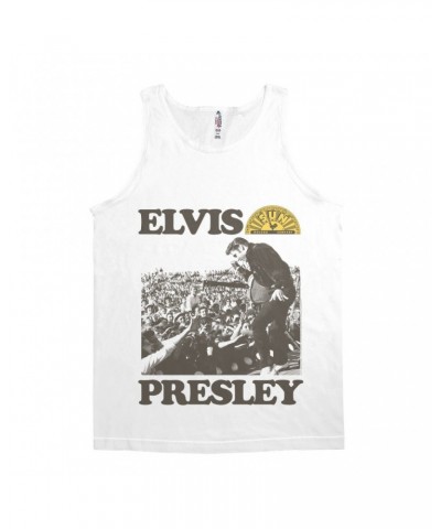 Elvis Presley Sun Records Unisex Tank Top | You're a Heartbreaker Live In Concert Sun Records Shirt $10.48 Shirts