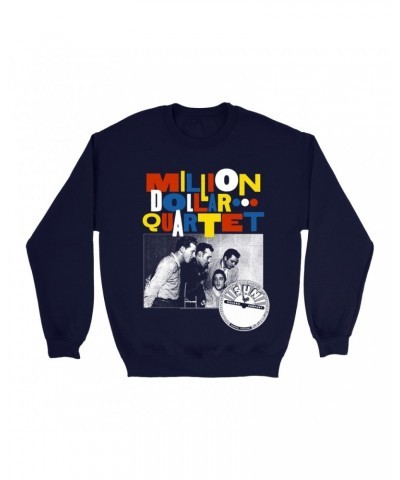 Sun Records Sweatshirt | Primary Color Million Dollar Quartet Image Sweatshirt $12.93 Sweatshirts