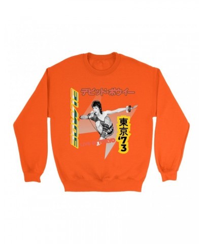 David Bowie Bright Colored Sweatshirt | 1973 Live In Tokyo Sweatshirt $16.43 Sweatshirts