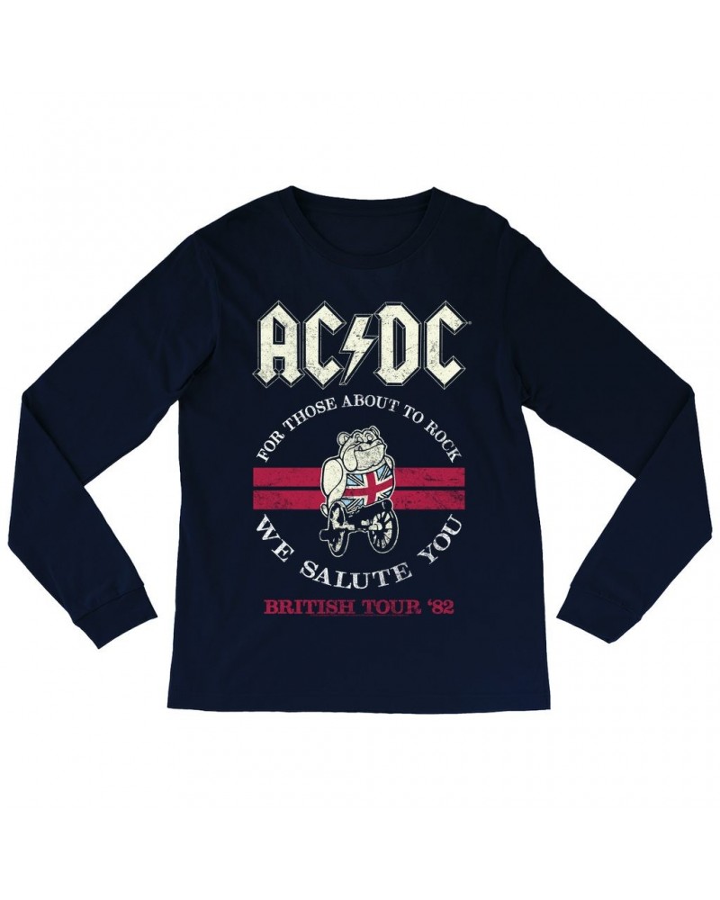 AC/DC Long Sleeve Shirt | British Tour '82 Shirt $14.38 Shirts