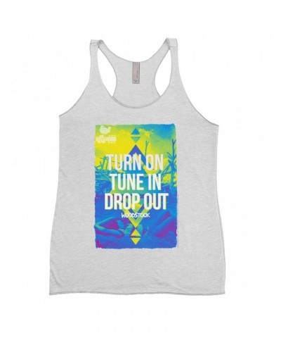 Woodstock Ladies' Tank Top | Turn On Tune In Drop Out Design Shirt $13.61 Shirts