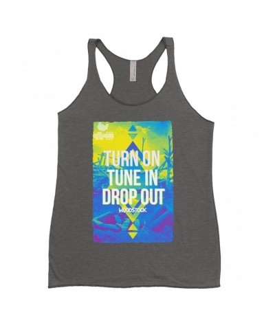 Woodstock Ladies' Tank Top | Turn On Tune In Drop Out Design Shirt $13.61 Shirts