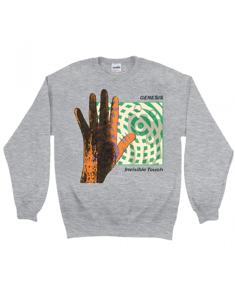 Genesis Sweatshirt | Invisible Touch Album Cover Sweatshirt $13.98 Sweatshirts